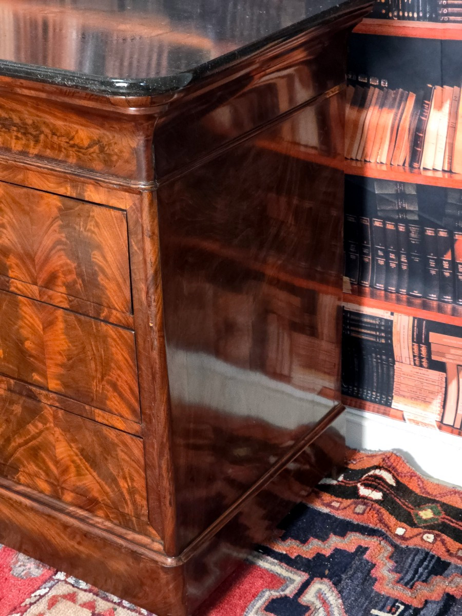 19th Century Mahogany Chest Of Drawers -photo-3