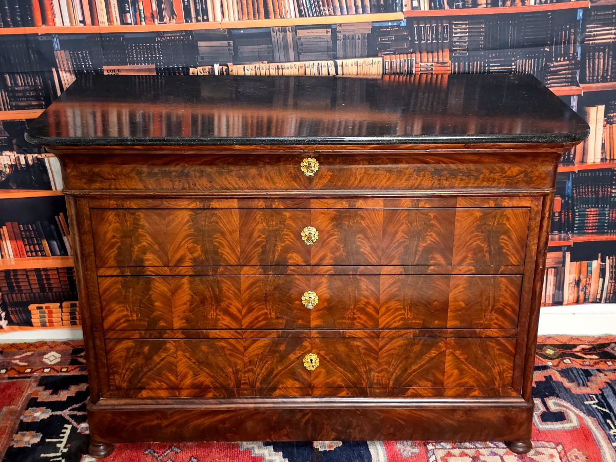 19th Century Mahogany Chest Of Drawers -photo-5
