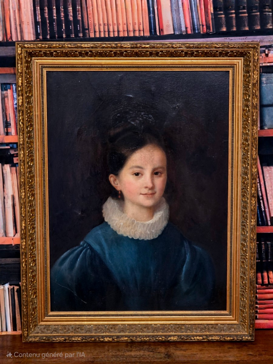 jeune fille à la collerette 18 eme siècle -photo-2