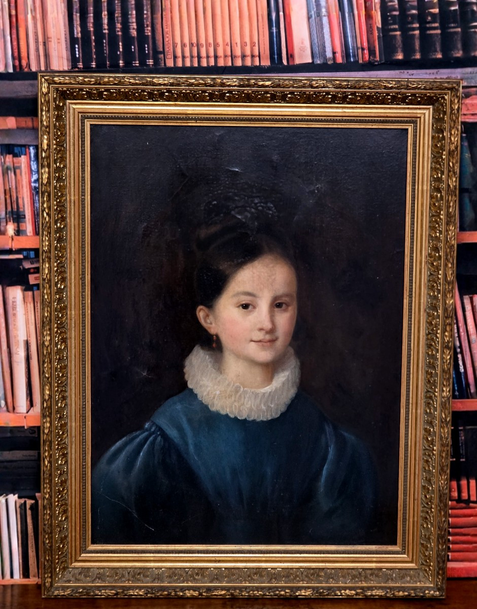  jeune fille à la collerette 18 eme siècle 
