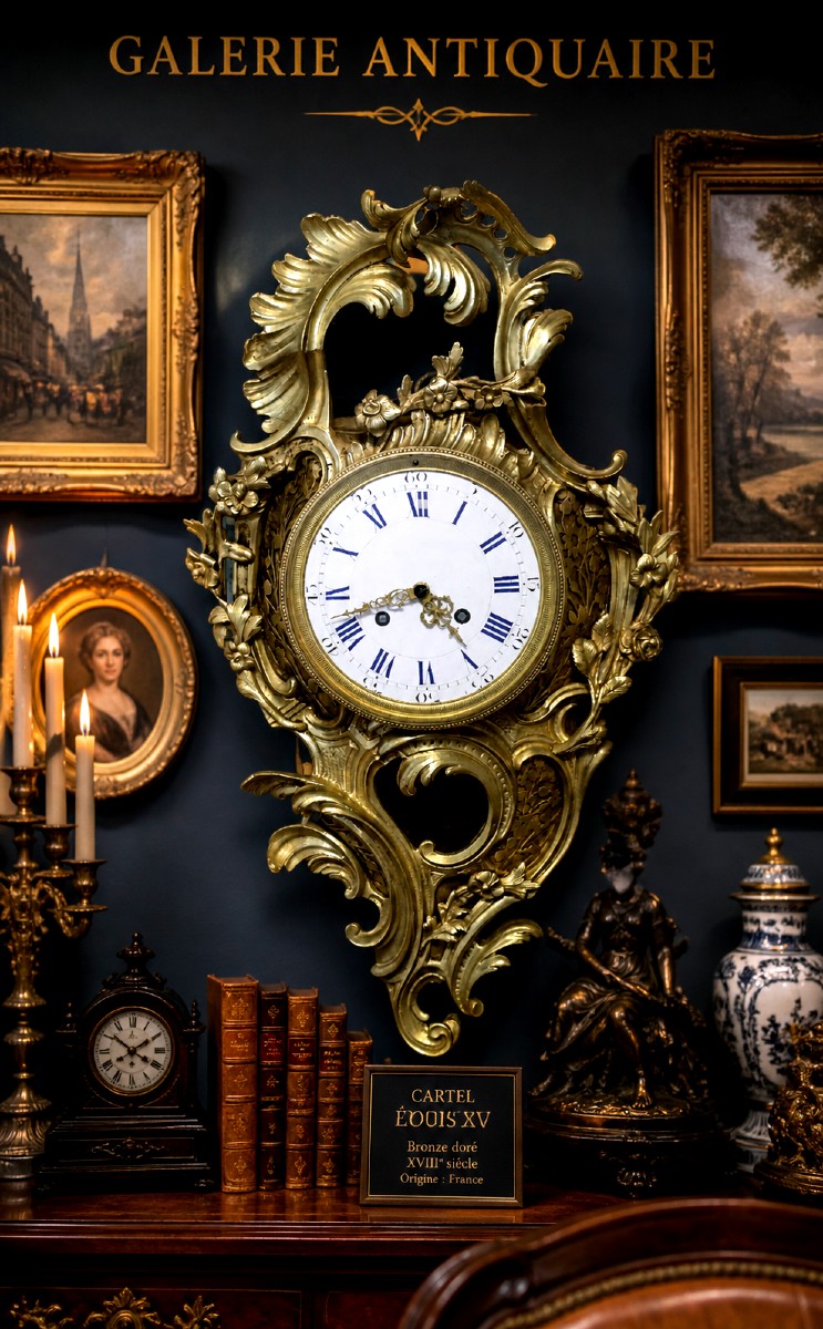Cartel d époque XV en bronze-photo-3