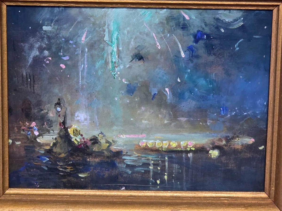 Painting By Fernand Janin (the Night Festival On The Lido, Nîmes) -photo-3