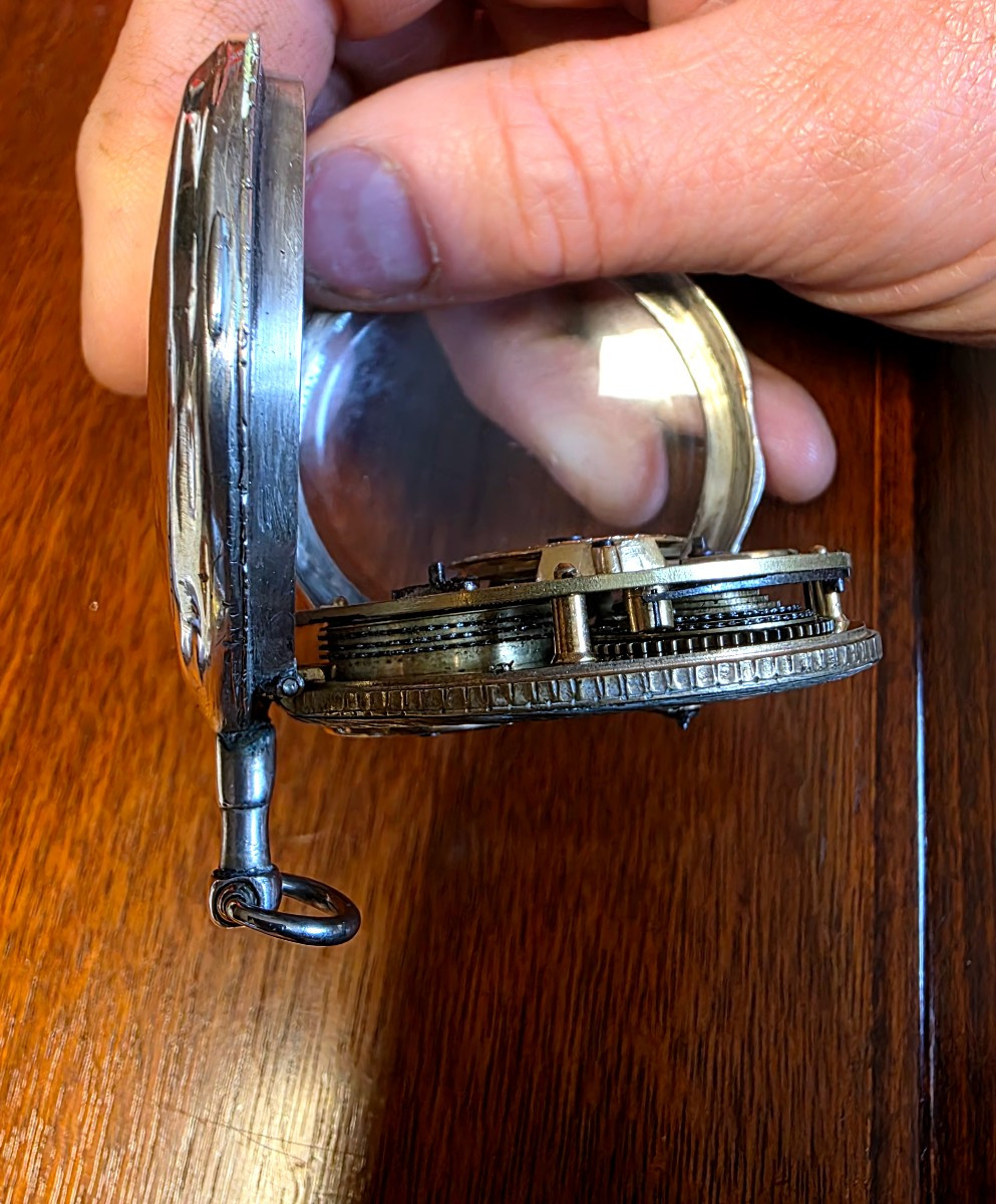 Very Rare Vermeil Watch, With Central Rooster, Gold Decoration And Date: 1800.-photo-4