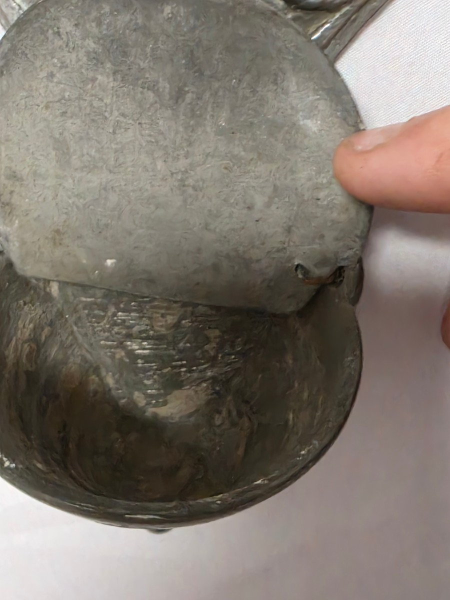 Repoussé Pewter Holy Water Font - 18th Century-photo-3