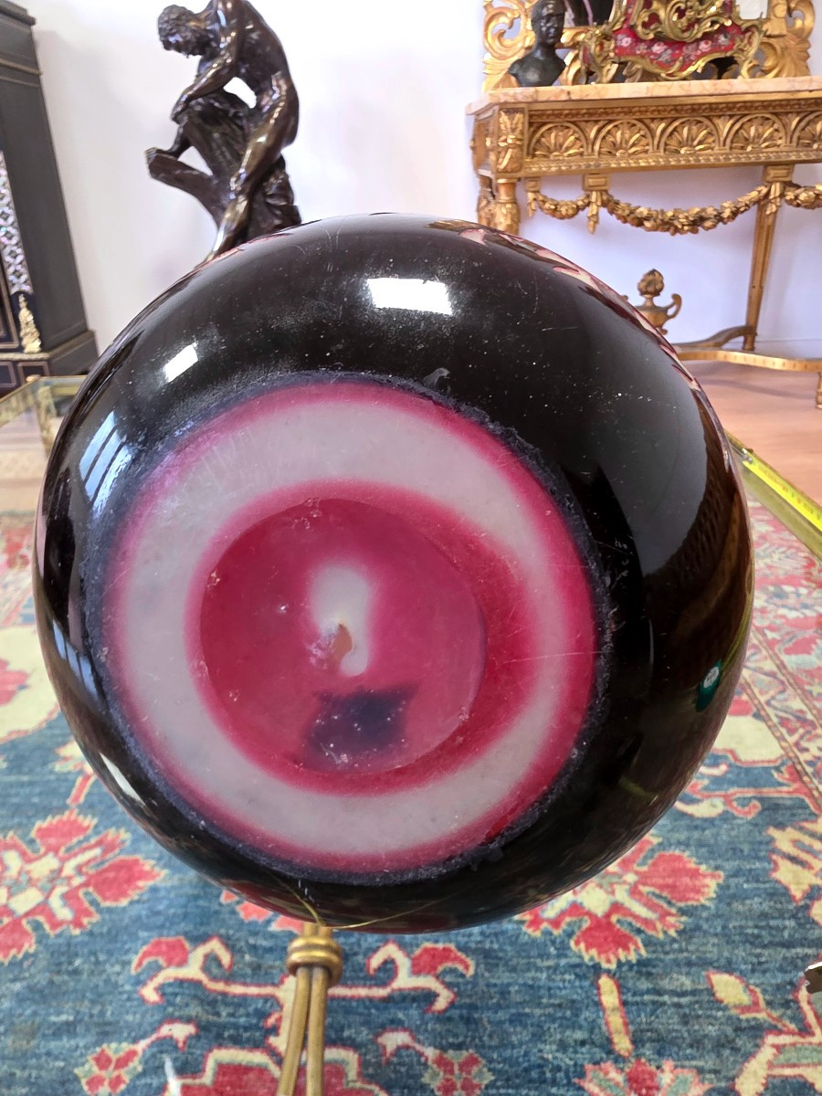 Vase Aux Anémones Rouges ( pate de verre )-photo-1