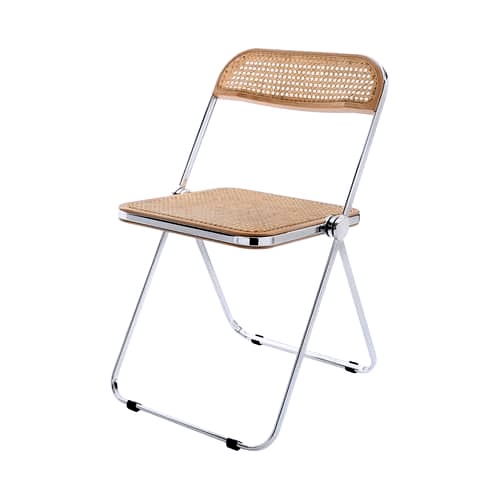 Plia Folding Chairs With Wickerwork By Giancarlo Piretti For Anonima Castelli-photo-4