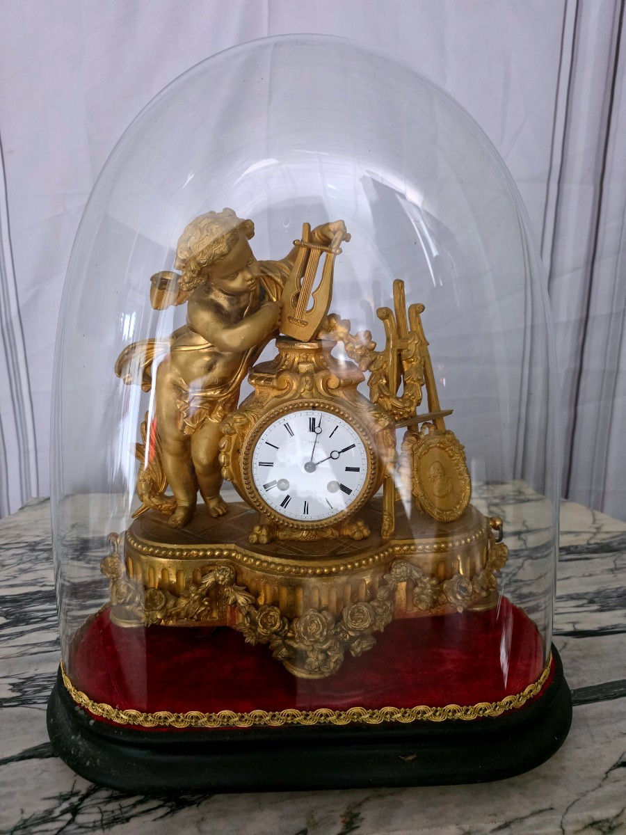 Pendule a l angelot  19 eme siècle -photo-2