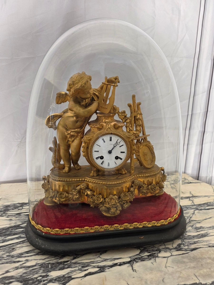 Pendule a l angelot  19 eme siècle 