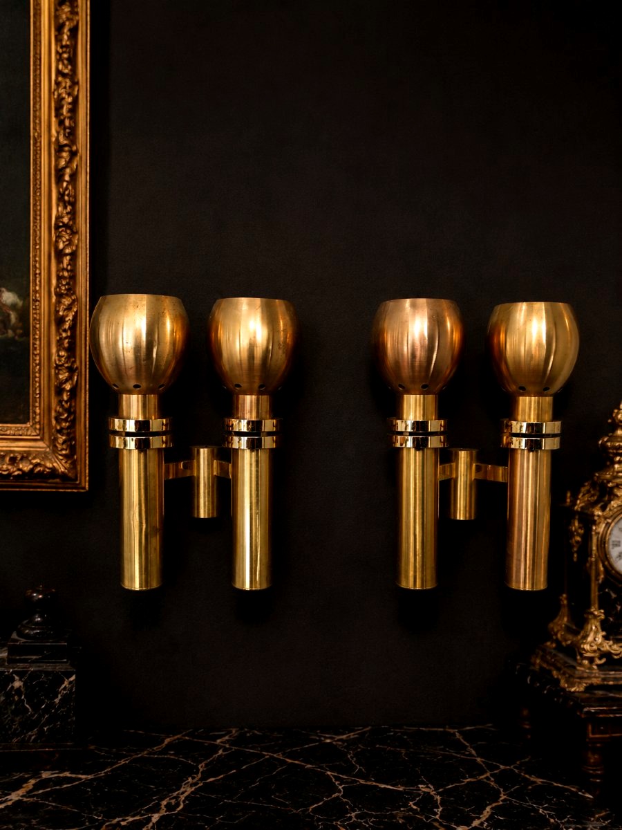 Pair Of Wall Sconces Attributed  Perzel, Circa 1970-photo-2