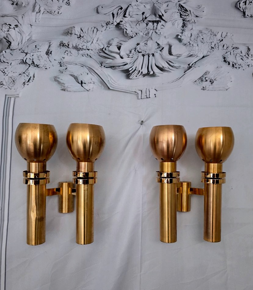 Pair Of Wall Sconces Attributed  Perzel, Circa 1970-photo-3