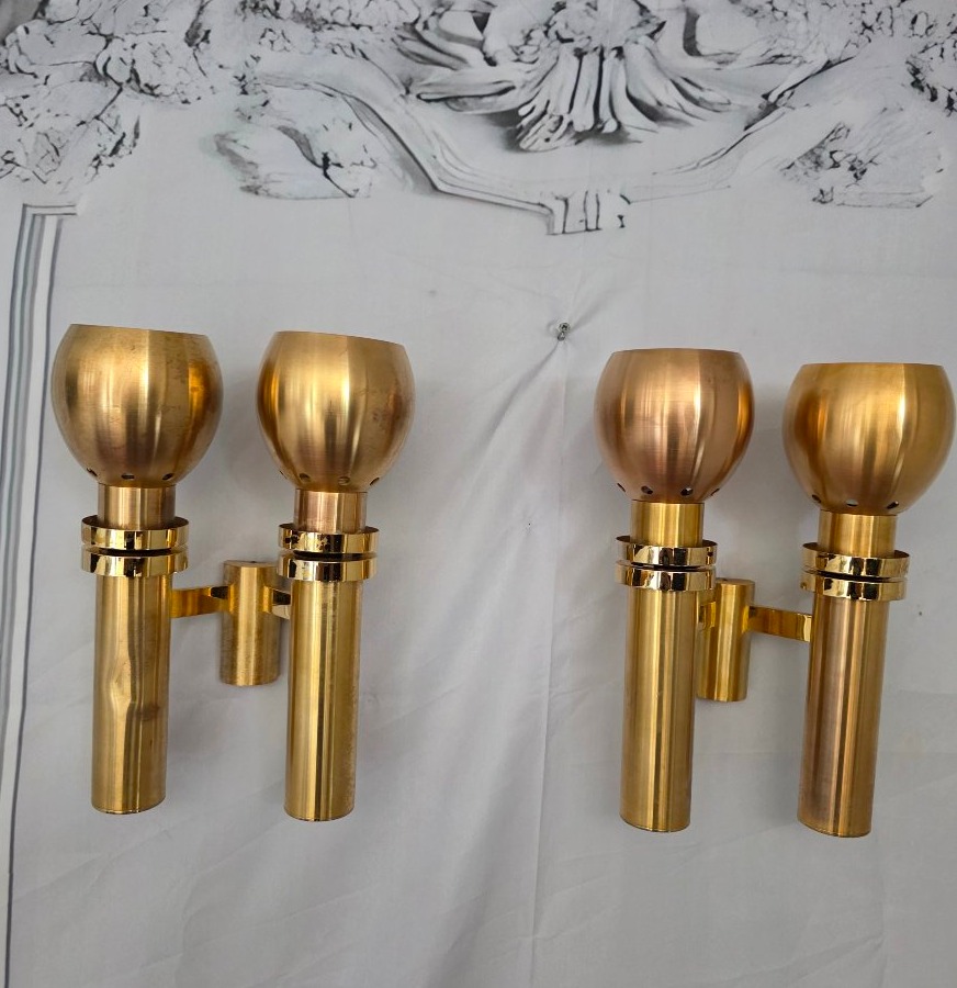 Pair Of Wall Sconces Attributed  Perzel, Circa 1970-photo-1