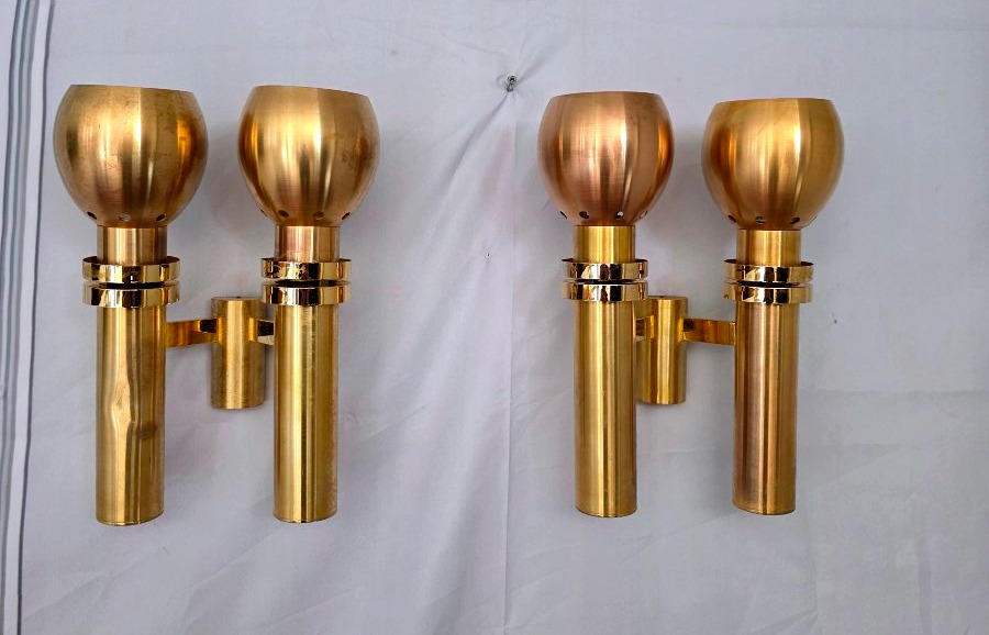 Pair Of Wall Sconces Attributed  Perzel, Circa 1970-photo-2