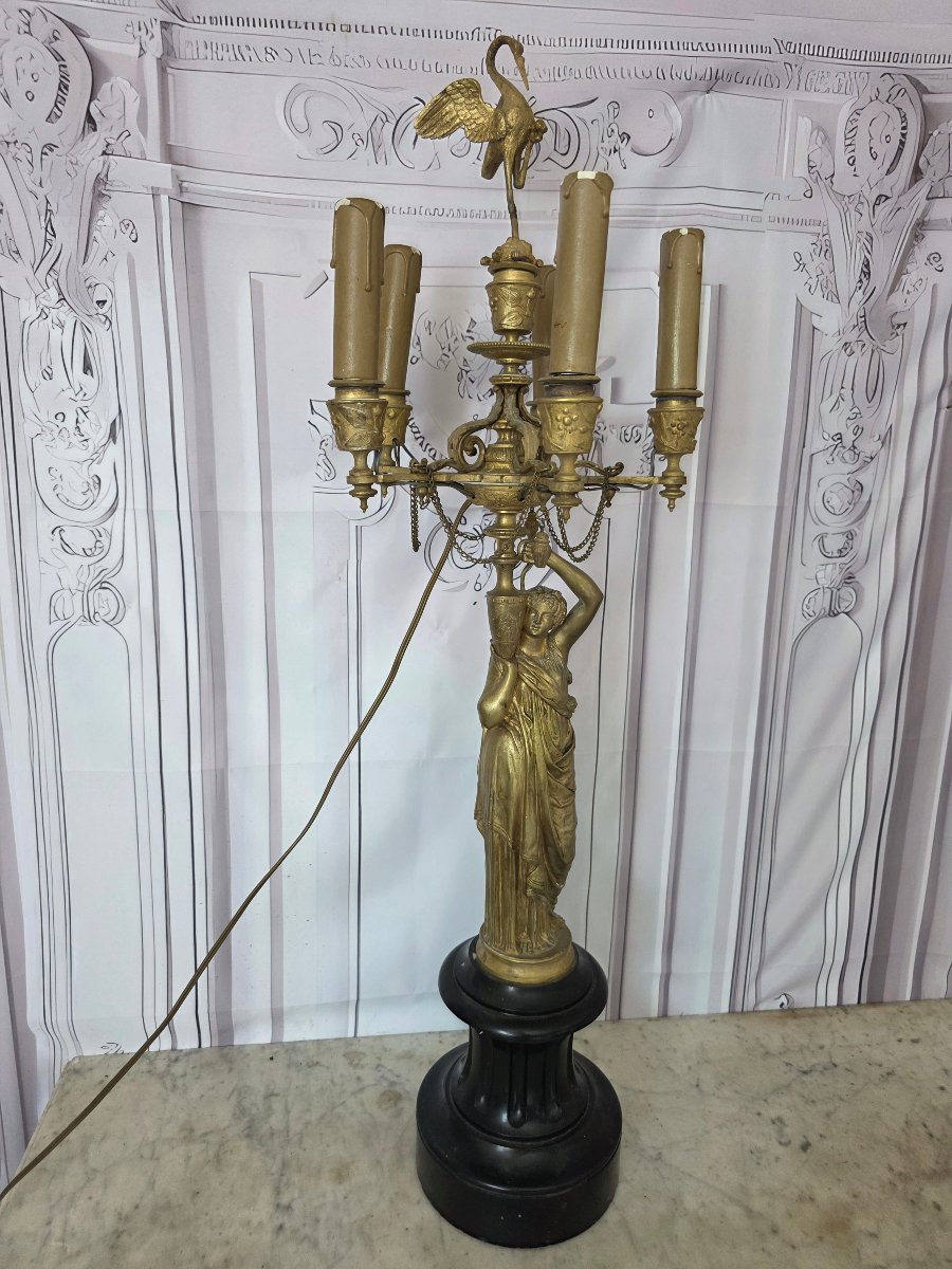 Flambeau en bronze Hippolyte ferrat-photo-1