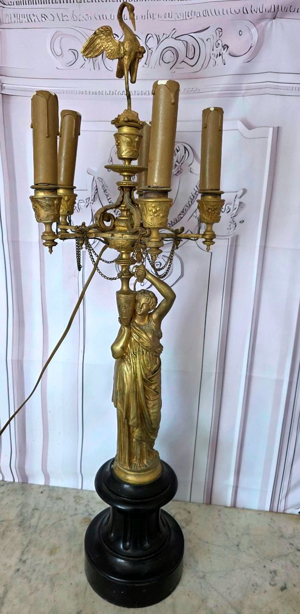 Flambeau en bronze Hippolyte ferrat