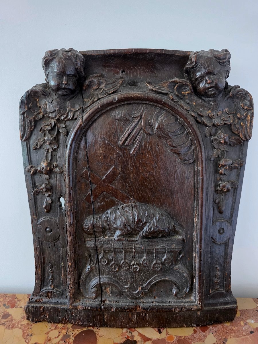 Porte de tabernacle époque 17 eme siècles -photo-1