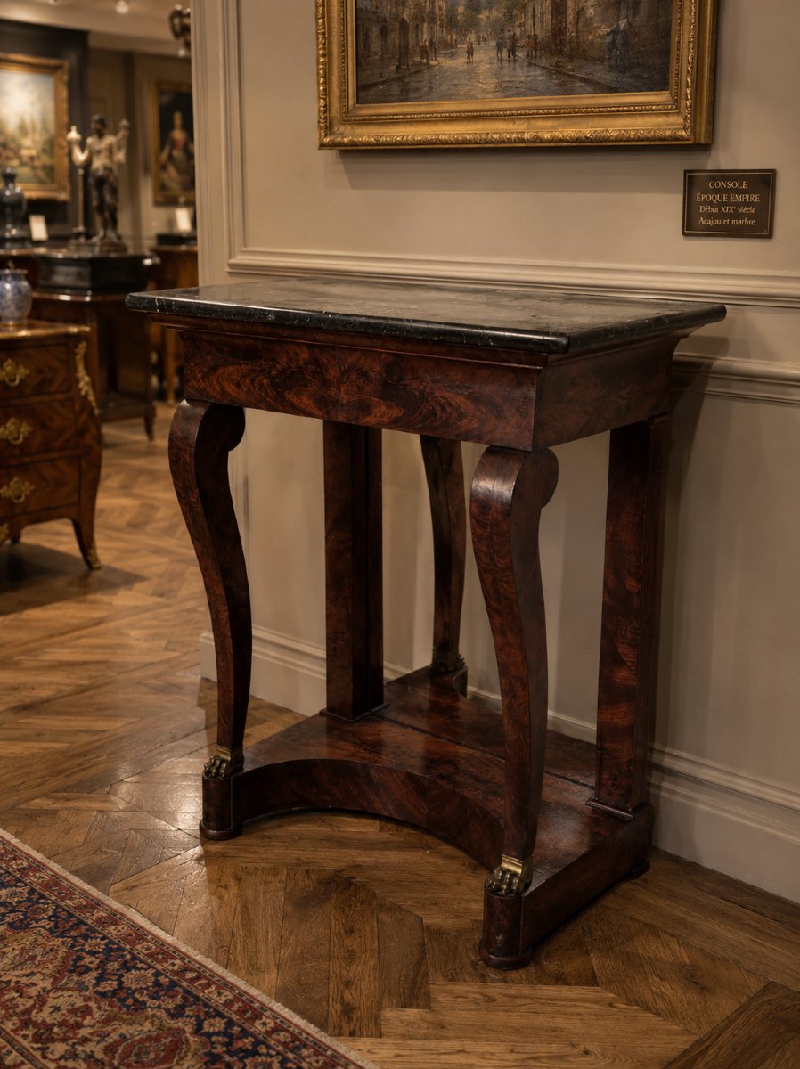 Console en acajou d’époque Empire-photo-6