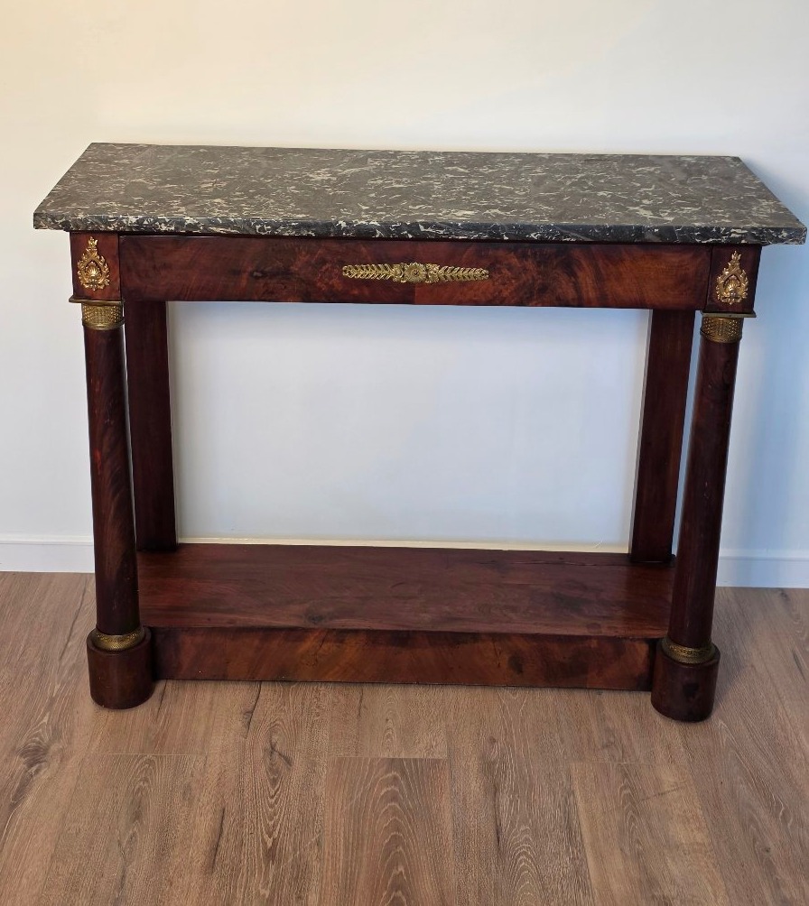 Empire-style Mahogany Console Table-photo-3