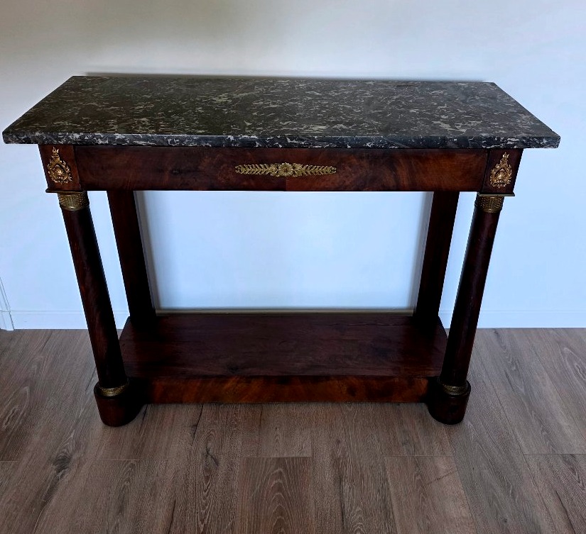 Empire-style Mahogany Console Table-photo-1