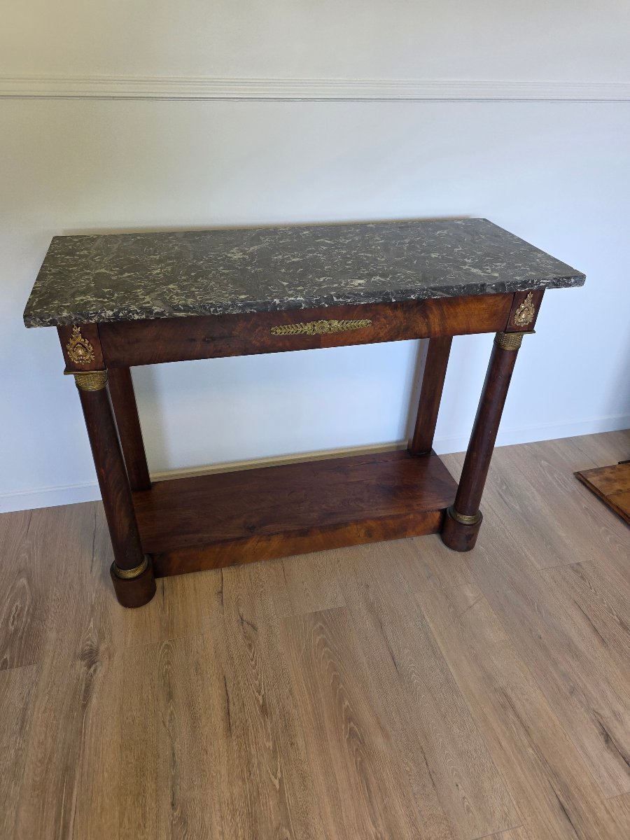 Empire-style Mahogany Console Table-photo-3