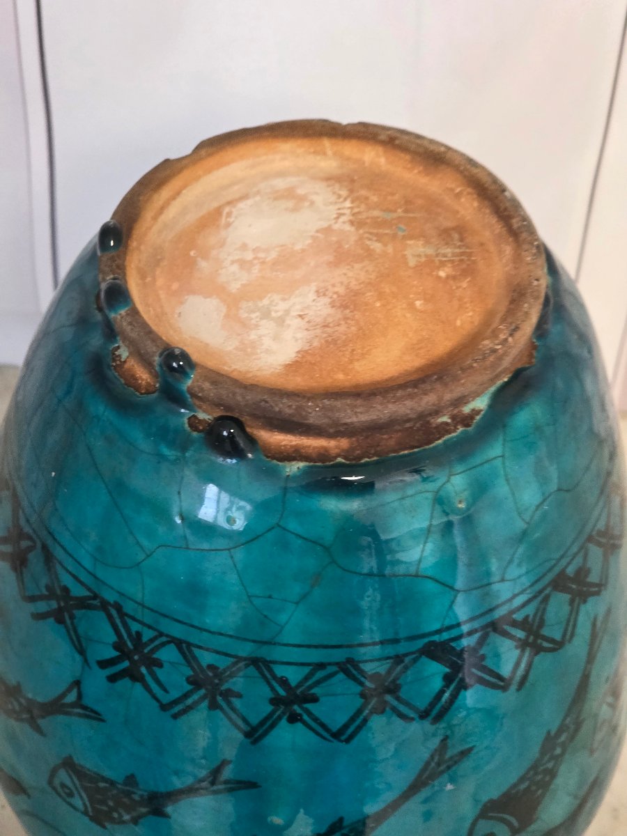 Safavid-period Islamic Persian Ceramic Vase With Turquoise Glaze, Persia, Circa 1700–1735-photo-1