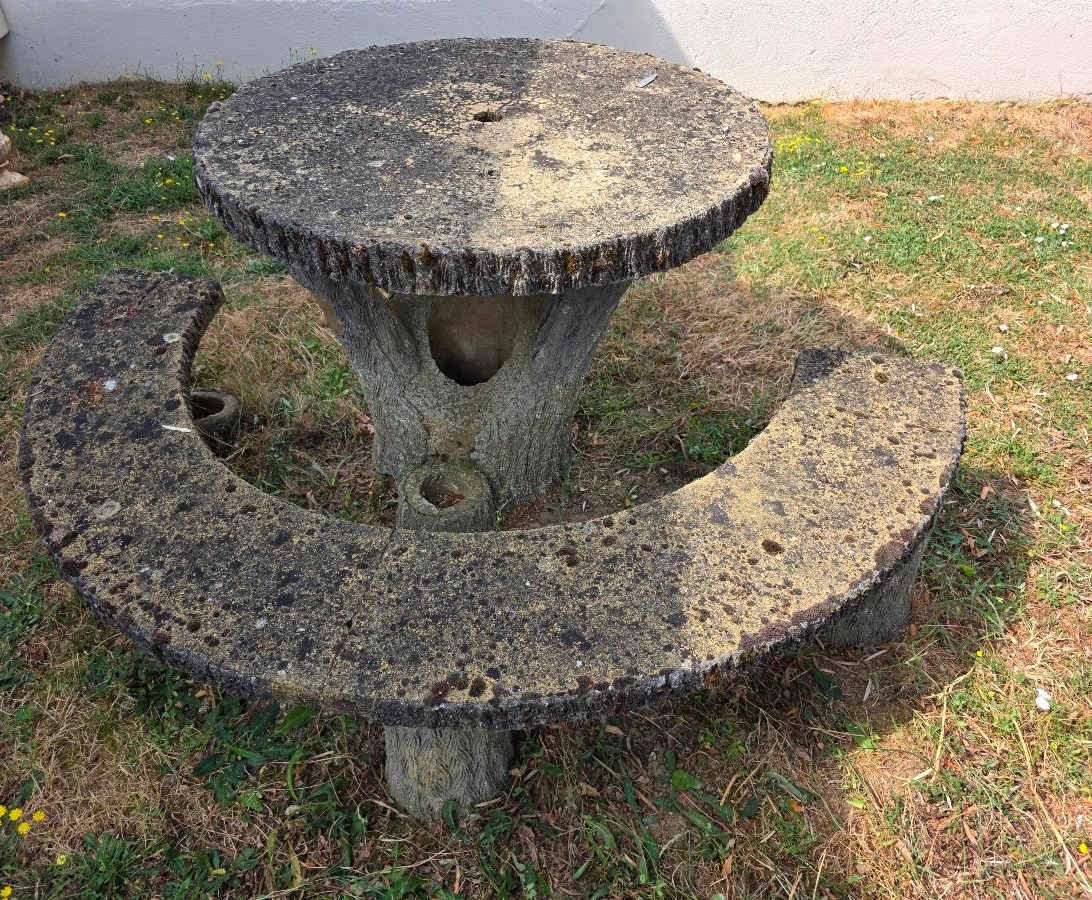 Salon de jardin façon tronc d arbre -photo-4