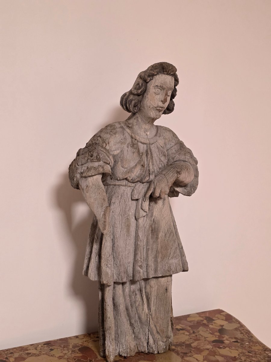 Sculpture en bois st gabriel  , XVIIᵉ siècle-photo-4
