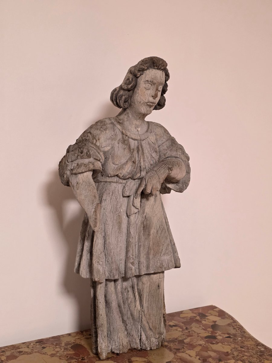 Sculpture en bois st gabriel  , XVIIᵉ siècle-photo-1