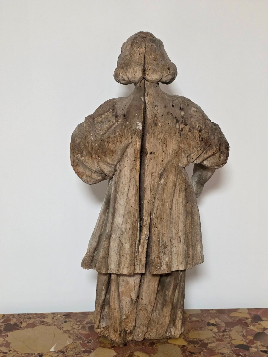 Sculpture en bois st gabriel  , XVIIᵉ siècle-photo-3