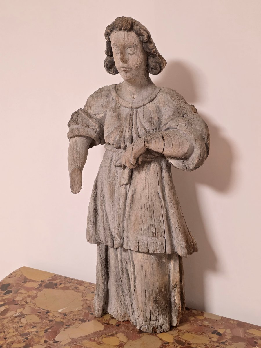 Sculpture en bois st gabriel  , XVIIᵉ siècle-photo-4