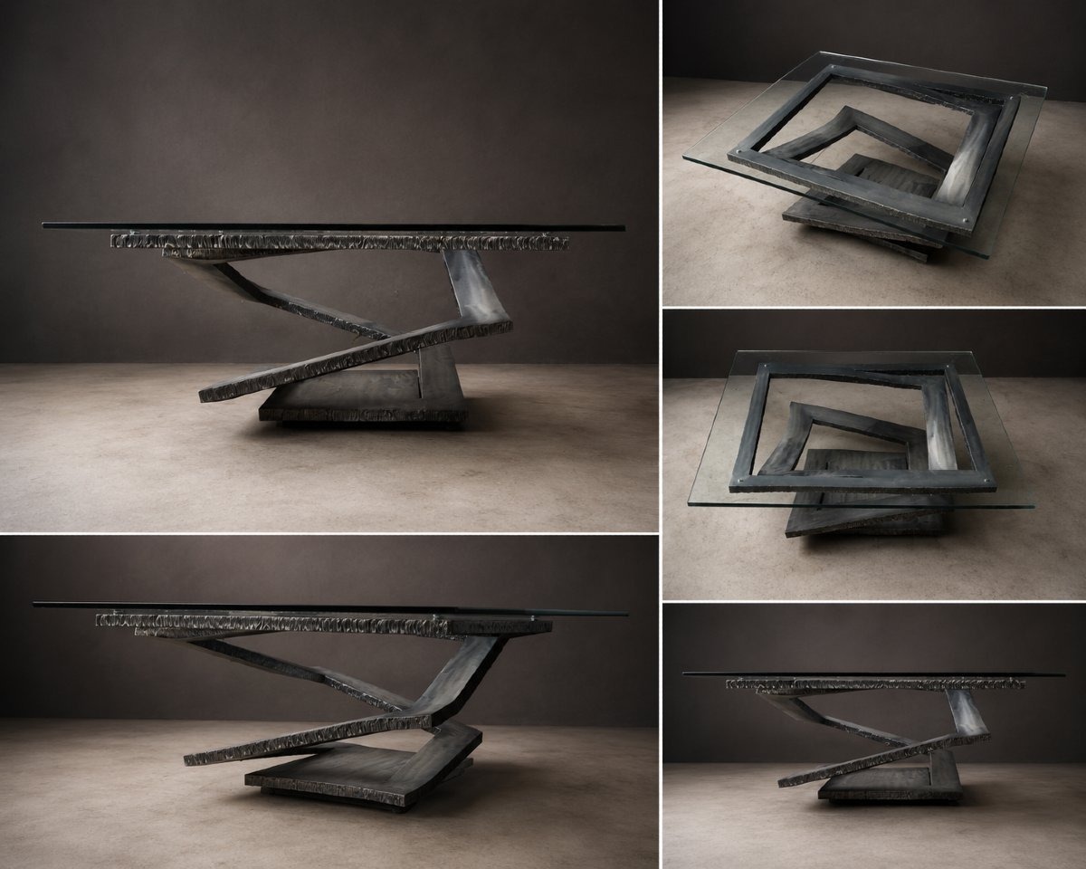 Table Basse Fleur De Fer par Maurice Barilone pour Roche Bobois-photo-1