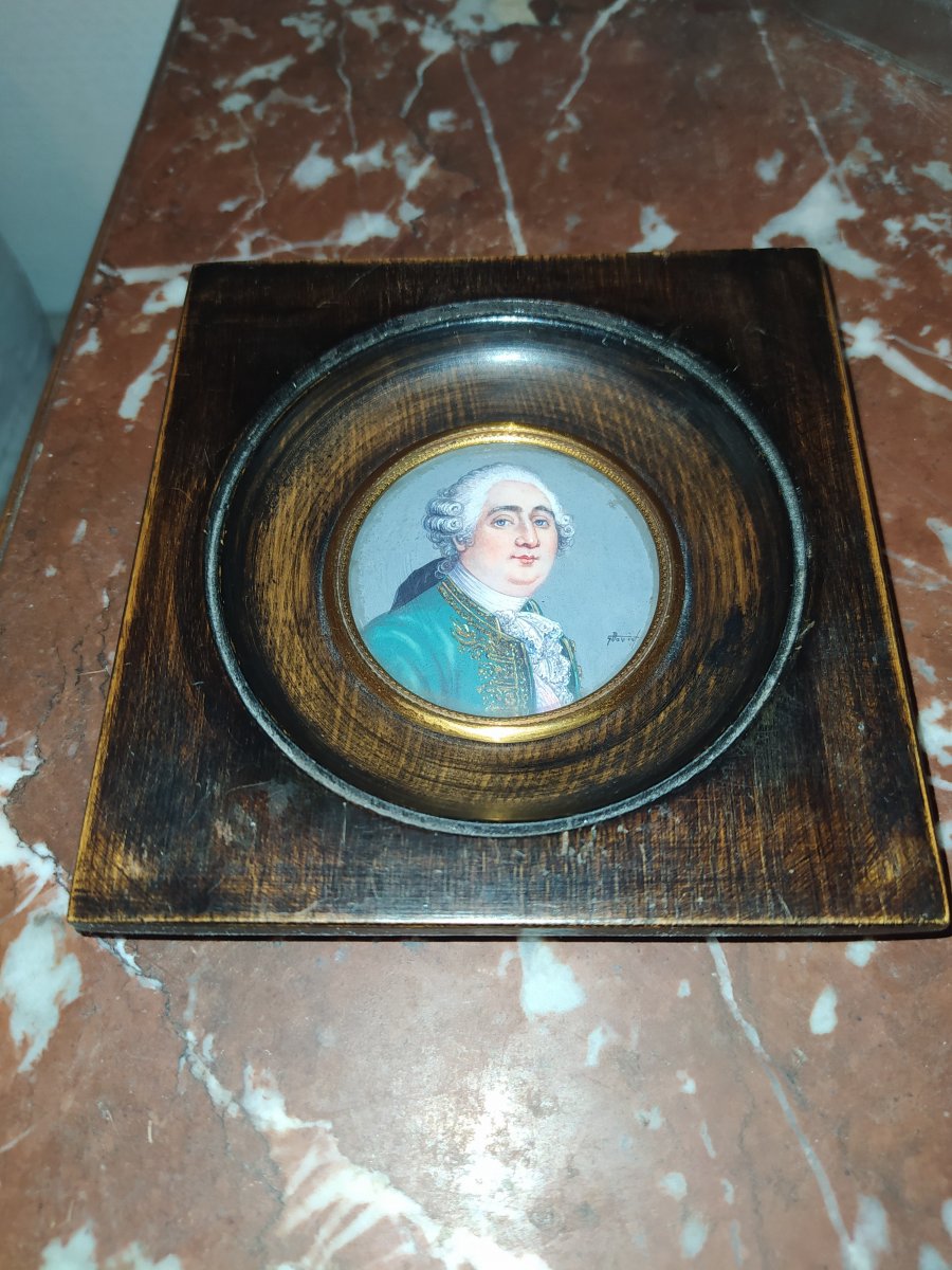 Miniature Sur Ivoire Portrait De Louis XVI