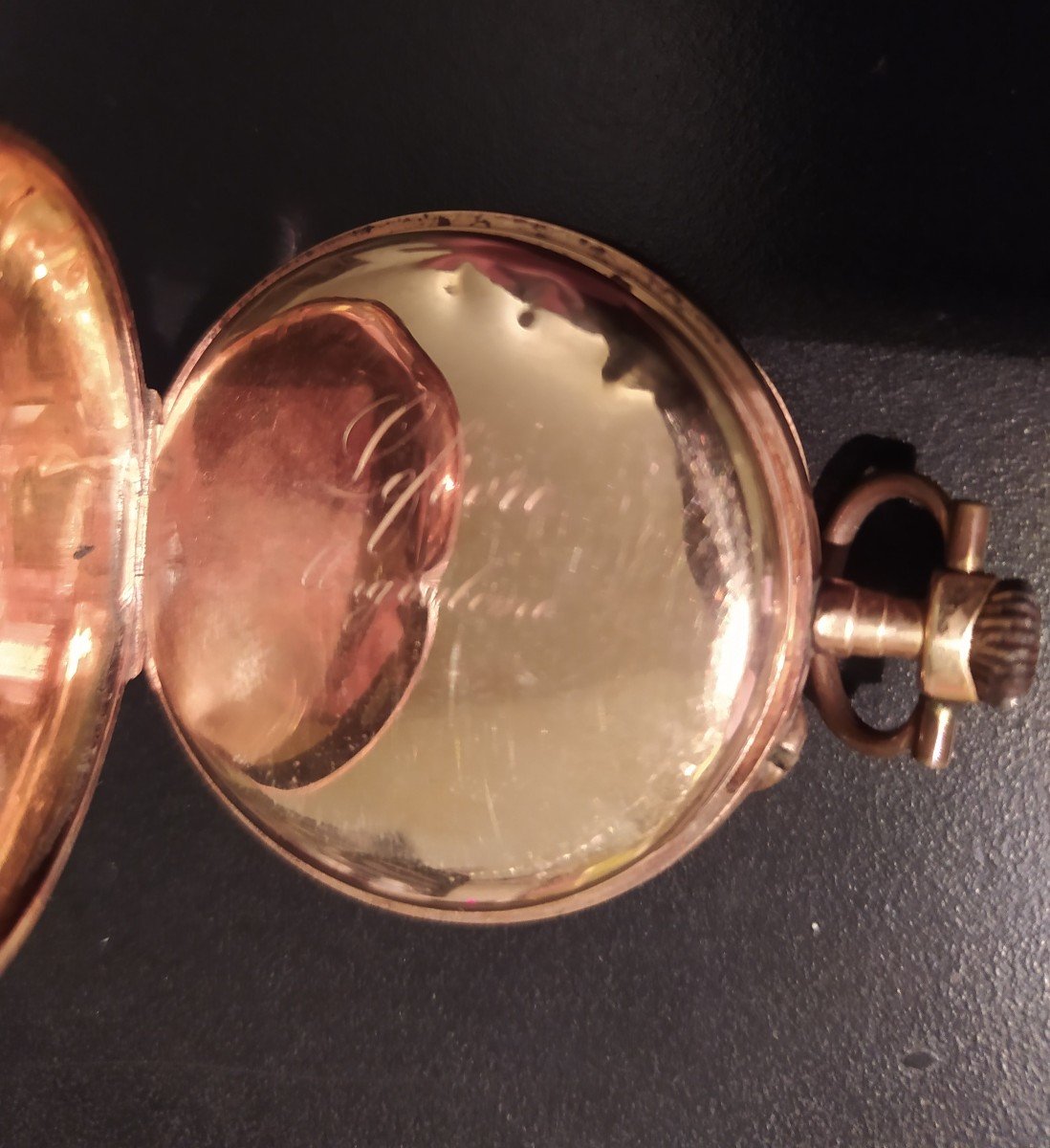 18k Gold Pocket Watch Tete De Cheval 1850-photo-4