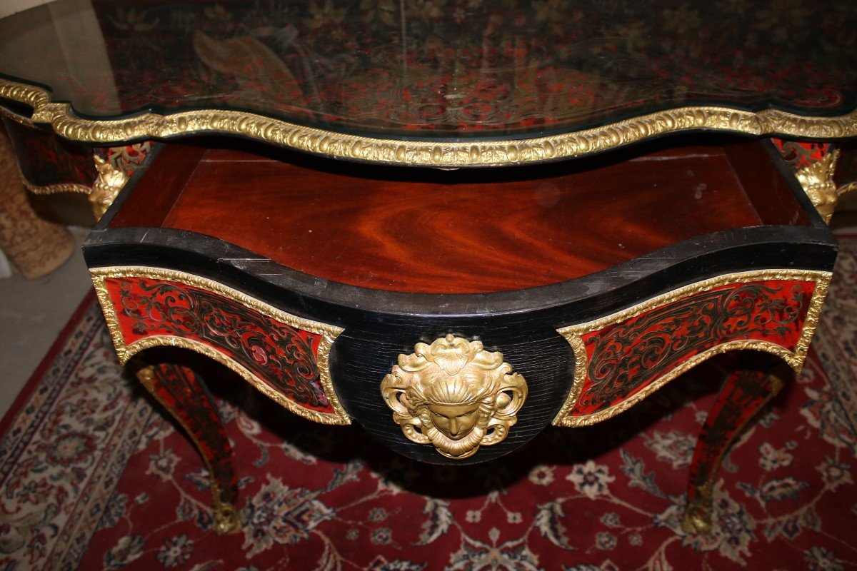 Very Large Middle Table - Boulle Marquetry  XIX-photo-5
