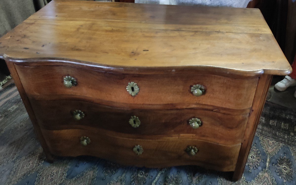 Louis XIV Crossbow Commode In Fruitwood Eighteenth-photo-4