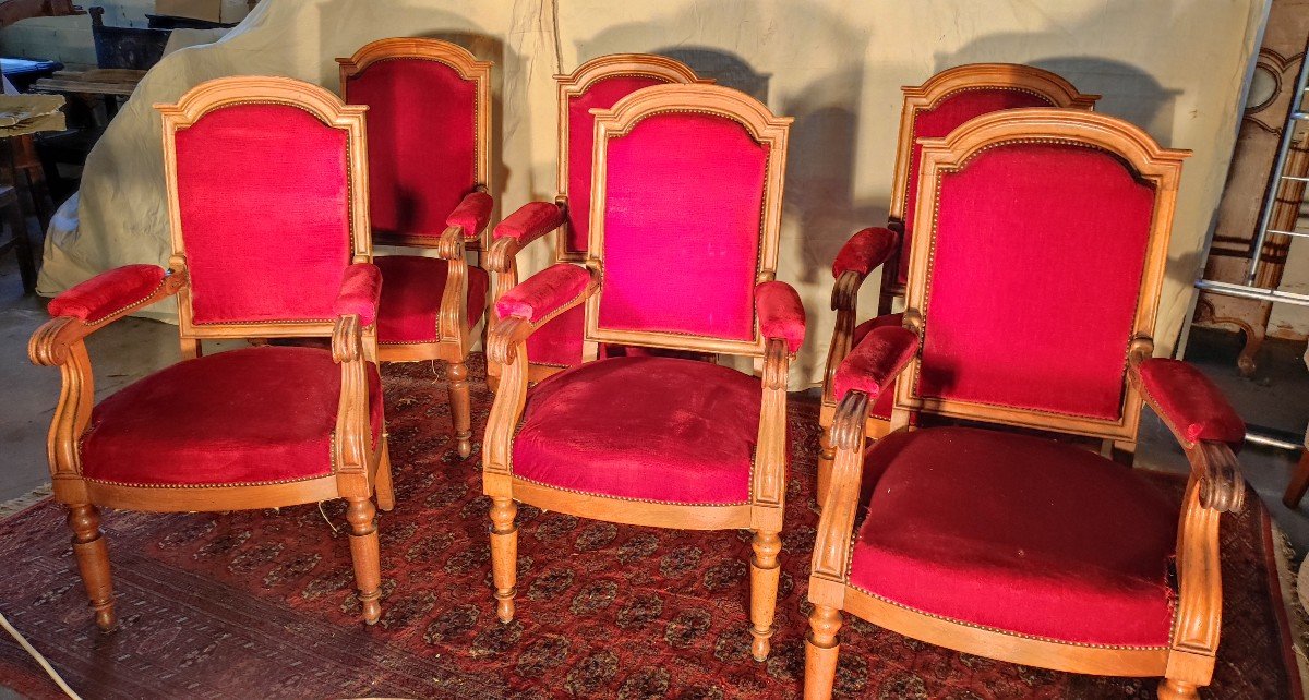 série de 6 Fauteuils  époque Directoire-photo-2