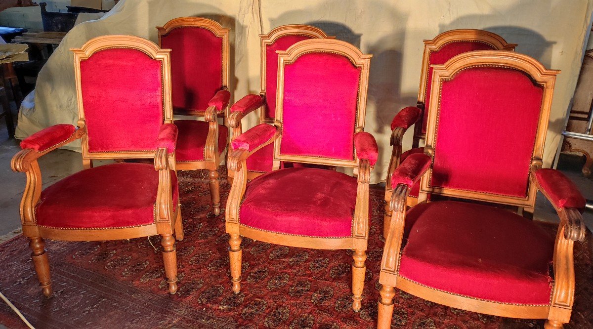 série de 6 Fauteuils  époque Directoire-photo-3