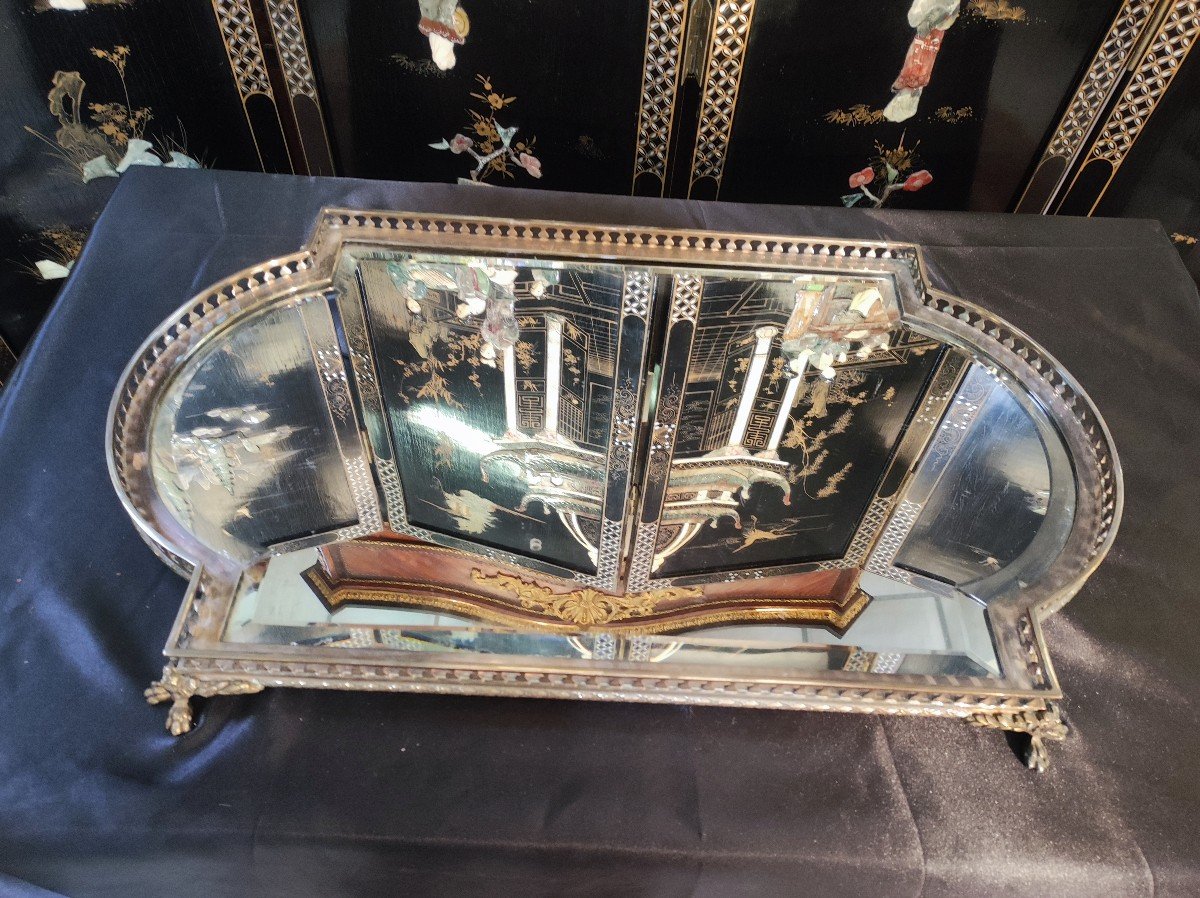 Especially Table In Silver Bronze Louis XVI Style-photo-4