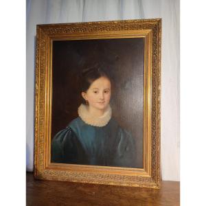 Portrait de jeune femme   à la collerette 