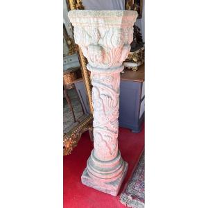 Gothic Sculpture Column XVIII Centuries