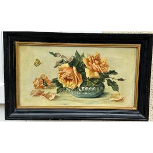 19th Century Rose Painting