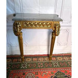 Console In Golden Wood, Louis XVI Period