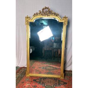 Large Mirror XVI Middle 18 Eme Century 