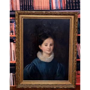  jeune fille à la collerette 18 eme siècle 