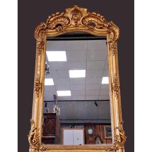 Important Miroir en Bois Doré, style Louis XIV / Louis XV, époque Milieu XIXe
