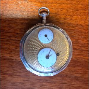 Very Rare Vermeil Watch, With Central Rooster, Gold Decoration And Date: 1800.