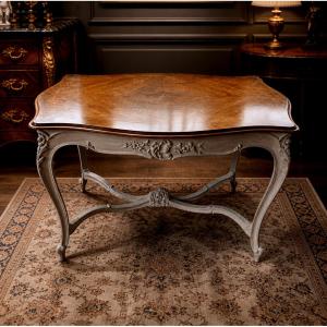  Louis XV Rocaille Style Carved Walnut Center Table
