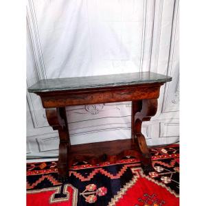 Empire-restoration Period Console Table In Mahogany, With Claw Feet