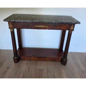 Console d'époque Empire En Acajou