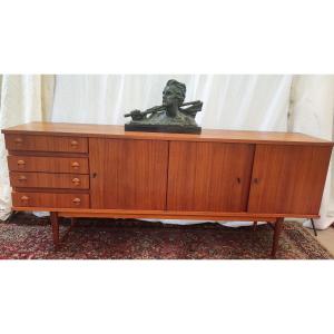 Scandinavian Teak Table And Sideboard Design Vintage 1950 