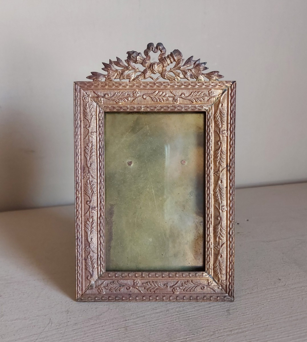 Cadre Porte Photo En Bronze Doré -photo-2